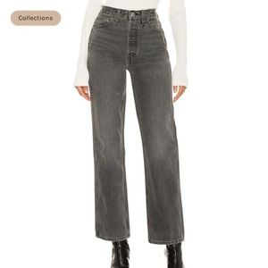 NWT 🖤 Re/Done Originals 90s High Rise Loose in Vintage Ash Grey